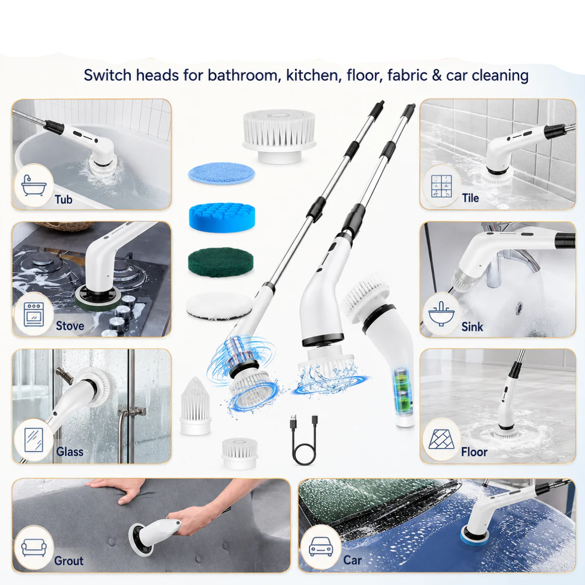 Mundova™ Cordless Electric Power Scrubber